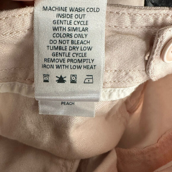 Level 99 Women's Lily Linen Pink Peach Cargo Pants Size 28 - Picture 8 of 9